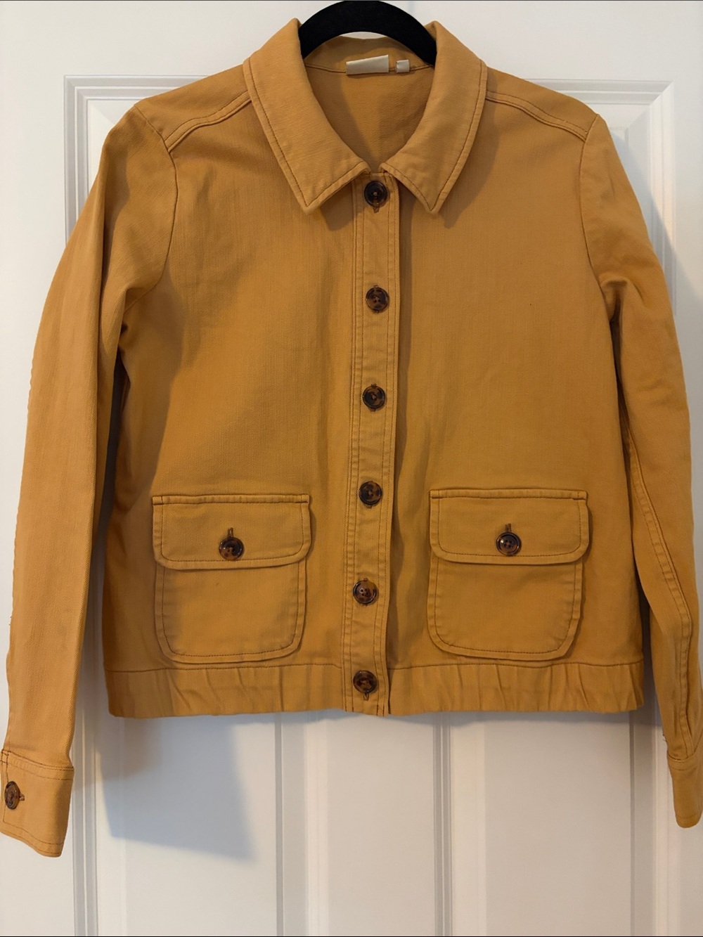 Spartina mustard Yellow women’s Button-Front jacket.